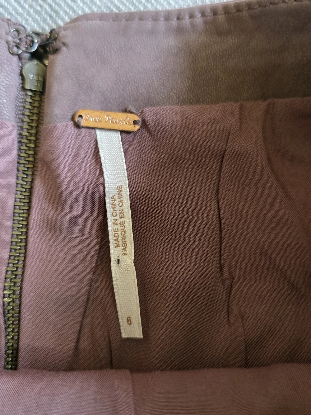 Free People Modern Femme Mauve Faux-Leather Mini Skirt